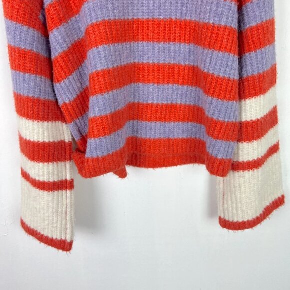 Y.A.S Jacaranda Knit Sweater Oversized Striped Wide Sleeve Size XS T2814 - Picture 11 of 11